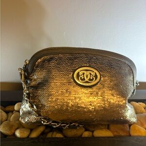 Sharif 1827 Pewter Sequin Womens Crossbody Bag